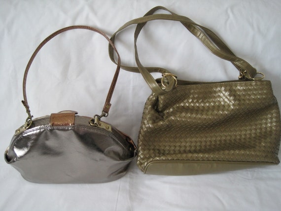 Set of Two (2) Gold Ladies Handbags; Perfect for … - image 2