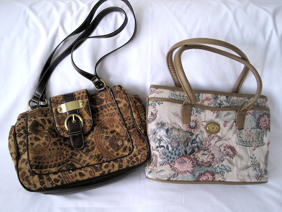 Set of Two (2) Tapestry Ladies Handbags - image 1