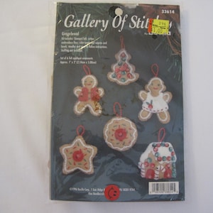 Bucilla Craft Kit; Applique Kit; Christmas Kit; Gallery of Stitches Six Christmas Ornaments Kit ; Perfect for Your Next Project!