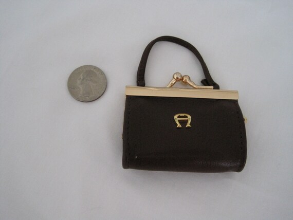 Etienne Aigner "Mini Purse" coin purse with "eye"… - image 3