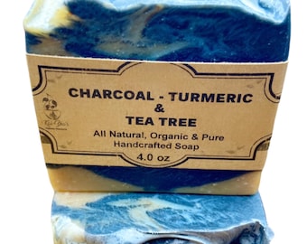 Activated Charcoal - Turmeric | Brightening | Facial Bar |Tea tree | Acne Bar | Handmade Soap