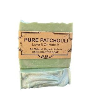 Handmade Patchouli Bar Soap: Natural Essential Oil, 4 Oz