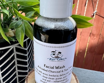 Tea tree And Activated Charcoal Facial Wash | Clean Skin | All Natural