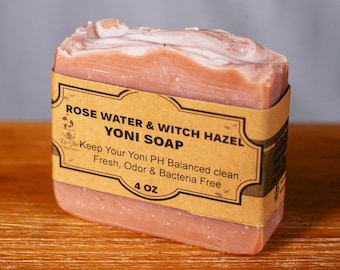 Rose Water Witch Hazel Yoni Soap | pH Balance (4 Oz)