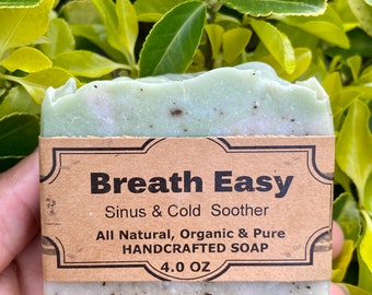 Handmade Eucalyptus Peppermint Soap: Breathe Easy Soothing Bar