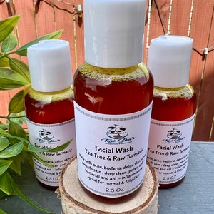 Turmeric Tea Tree Facial Wash: Natural Liquid Soap