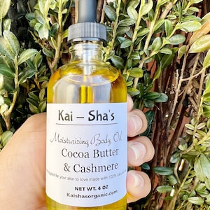 Cocoa Butter Cashmere Moisturizing Body Oil | Skin Moisturizer | Hydrates Skin  | All Natural