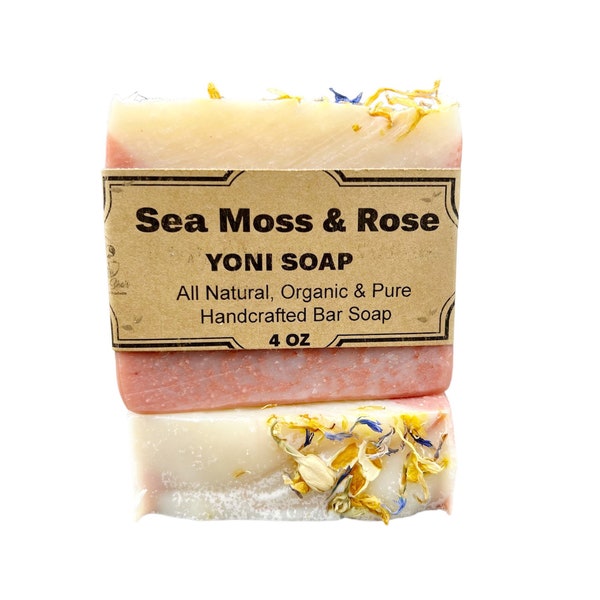 Sea Moss & Rose Yoni Soap | best feminine soap |natural yoni soap | handmade soap