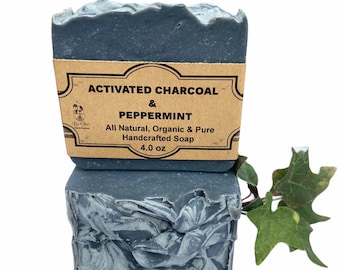 Charcoal Peppermint Soap: All Natural Handmade Face Wash