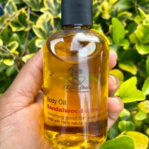 Sandalwood & Rose Body Oil | skin moisturizer | all natural handmade