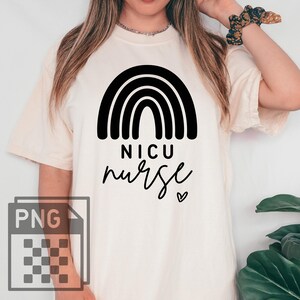 NICU Nurse PNG File - Downloadable - Sublimation, PNG, Digital File, Nurse png, Nicu png, Rainbow png