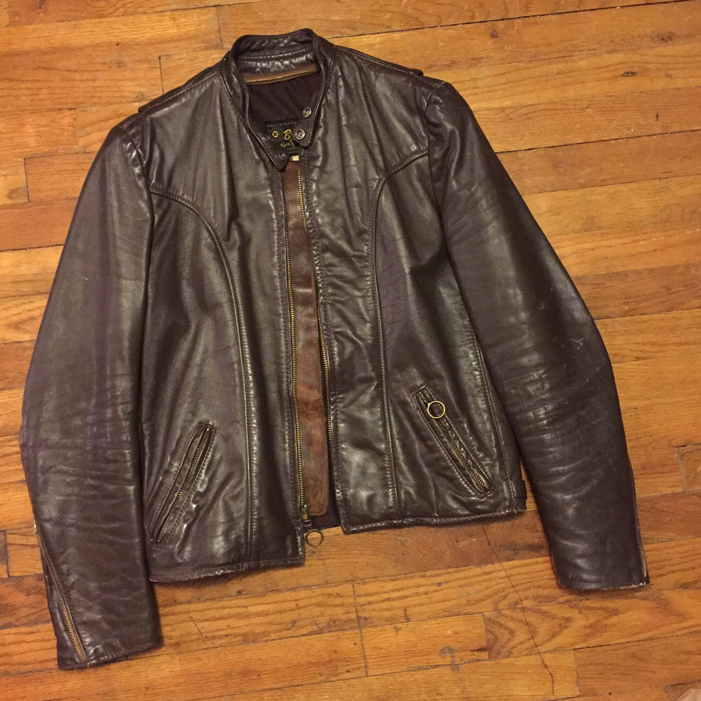 Vintage 1960s Brooks Brown Leather Cafe 