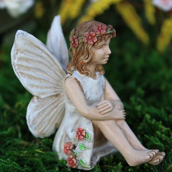 Miniature Fairies Garden Sitting Statue Fairy Caroline Etsy