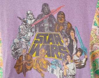 Camiseta de Star Wars, túnica bohemia reciclada, ropa para fans, talla única