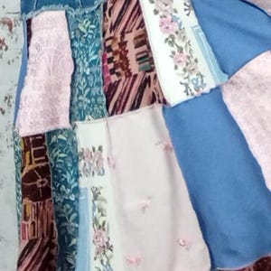 Close up of fabric designs in pink florals