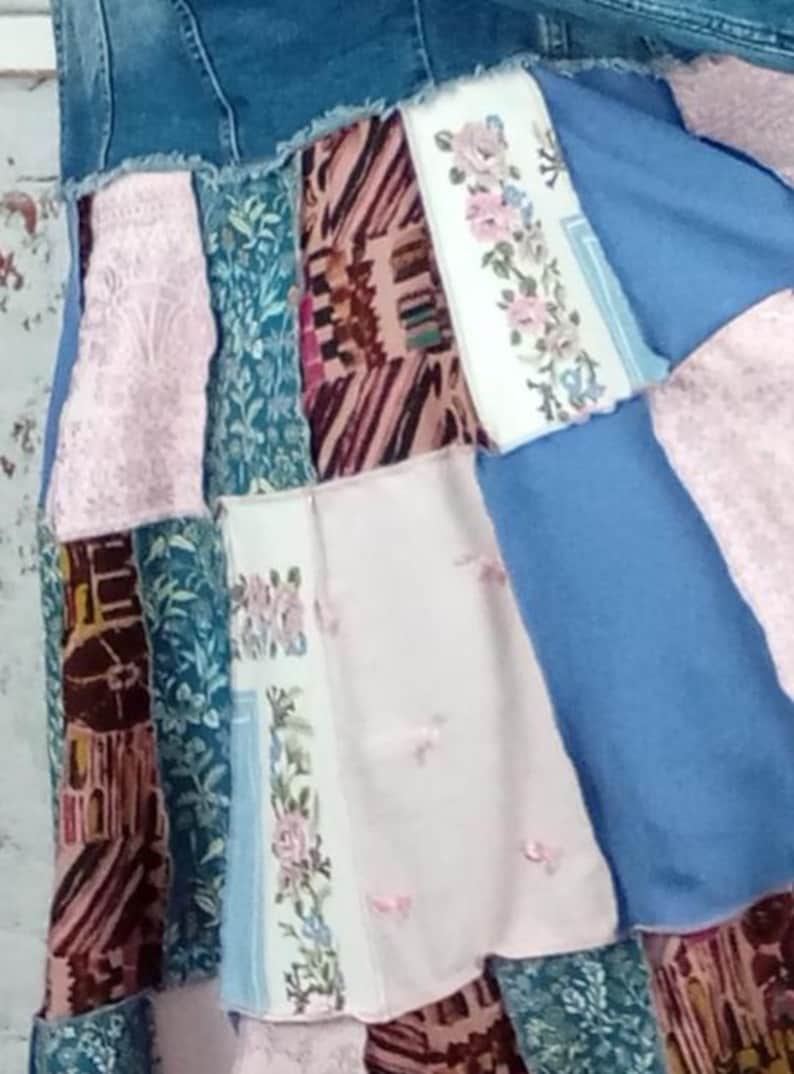 Close up of fabric designs in pink florals