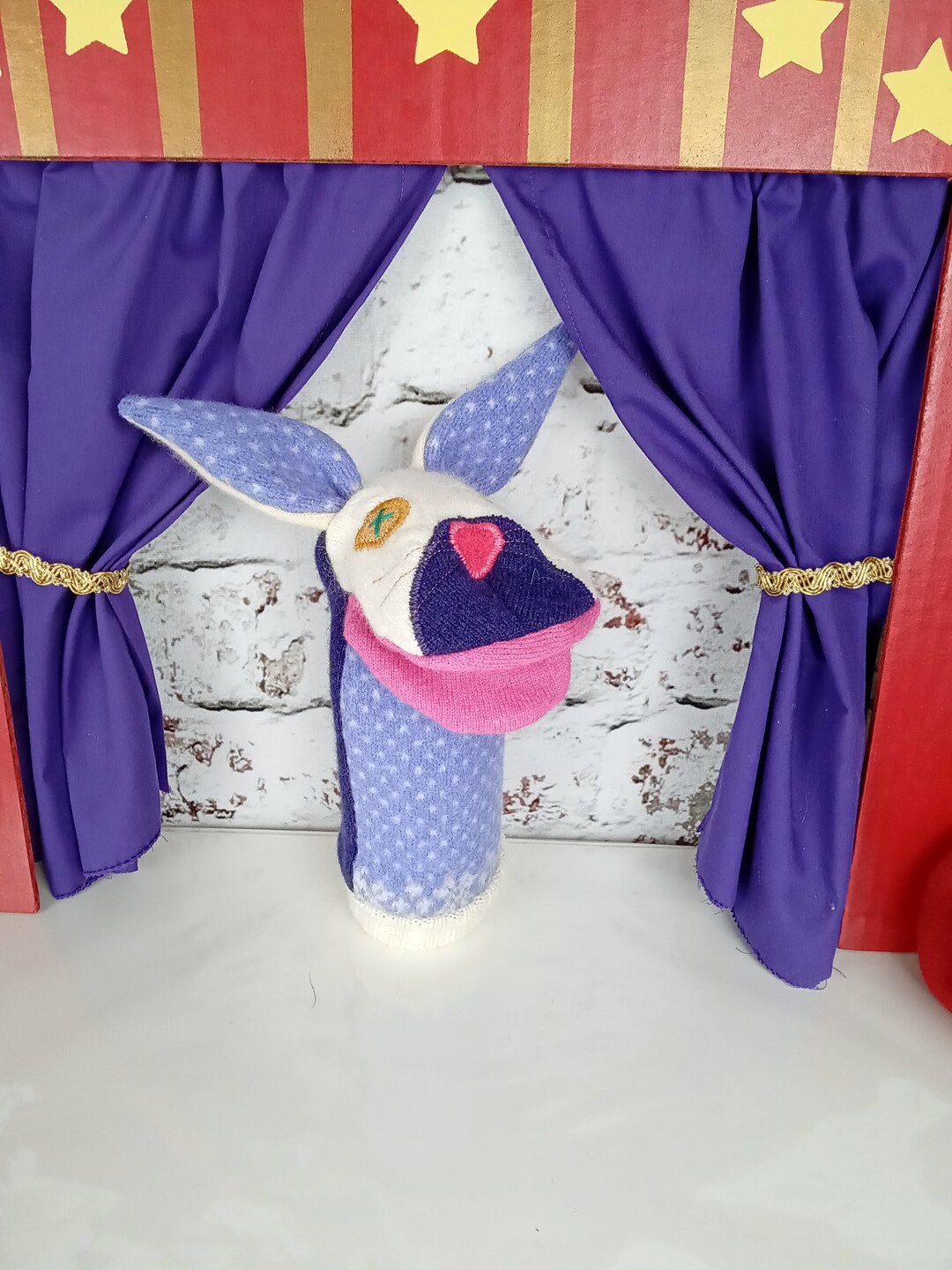 Rabbit Hand Puppet Cute Christmas Gift Toy Under 20 Dollars Etsy