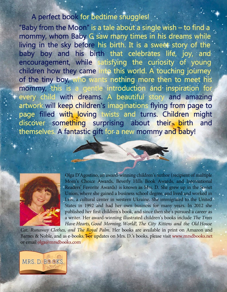 Baby from the Moon:Autographed childrens book. A special message included. Age 4-8. image 5