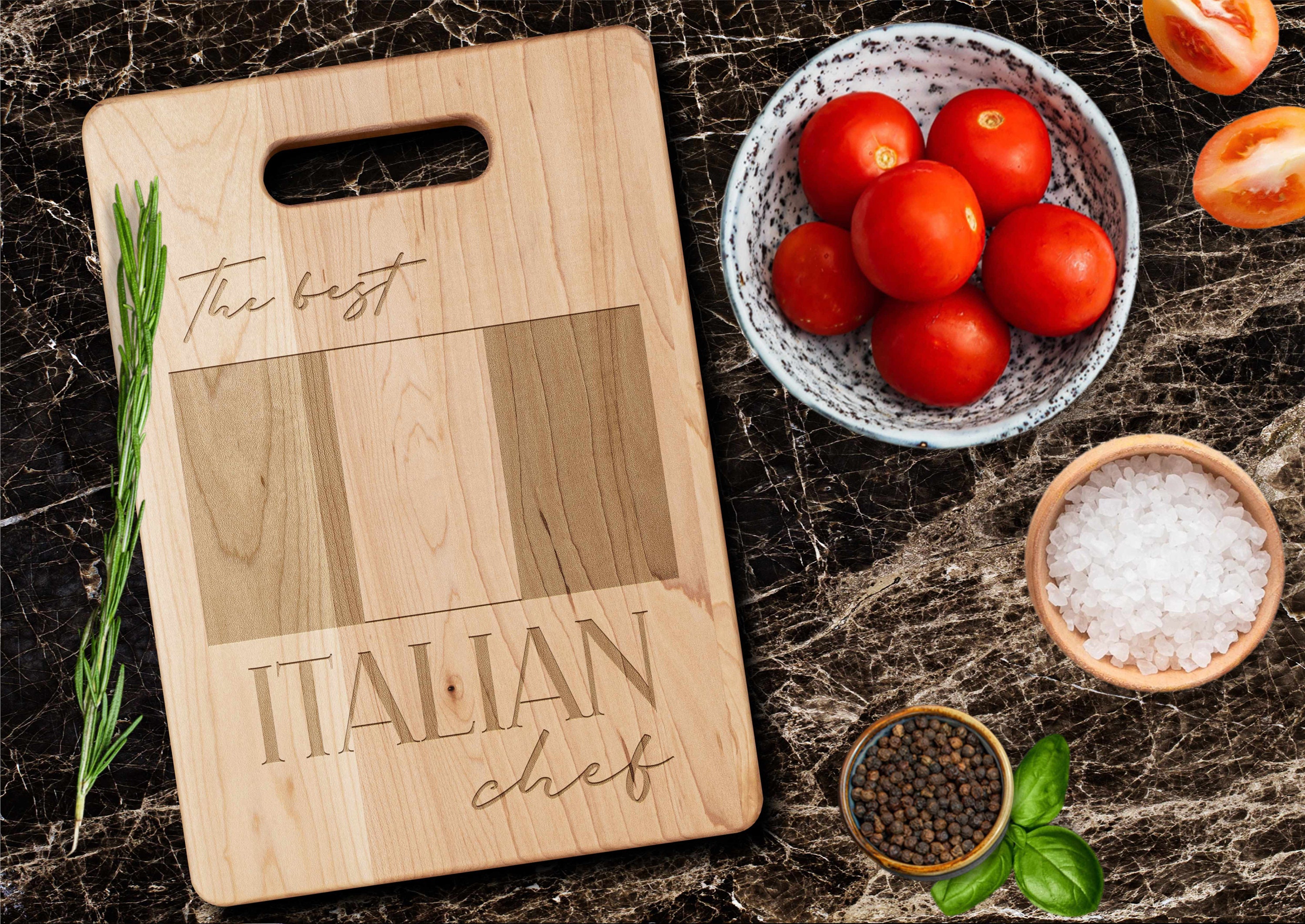 Italy Flag Best Chef Laser Engraved Maple Cutting Board 3 Sizes Etsy