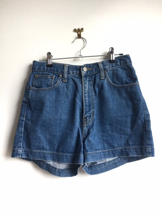 Retro High Waist Denim Shorts 