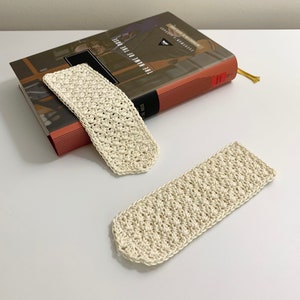 Handmade Crochet Bookmark, Cream Lace Soft Bookmark, Gifts Under 10, Limited Supply