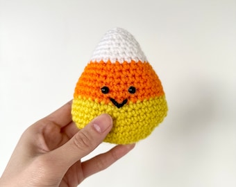 Amigurumi de maíz dulce, producto terminado, comida de juego Kawaii, felpa de Halloween de ganchillo, suministro limitado, listo para enviar, regalos menores de 30 años