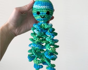 Peluche de pulpo para bebés prematuros, muñeco para la UCIN (Unidad de Cuidados Intensivos Neonatales), tejido a crochet, hecho a mano por encargo, multicolor.