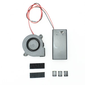 2" Cooling Fan Kit - For Helmet - 9V battery powered - Assembled