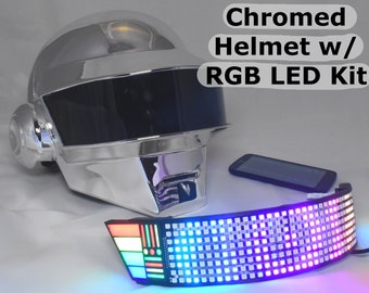 RGB Daft Punk Thomas DIY Helmet Kit (Chromed Helmet + RGB Display)