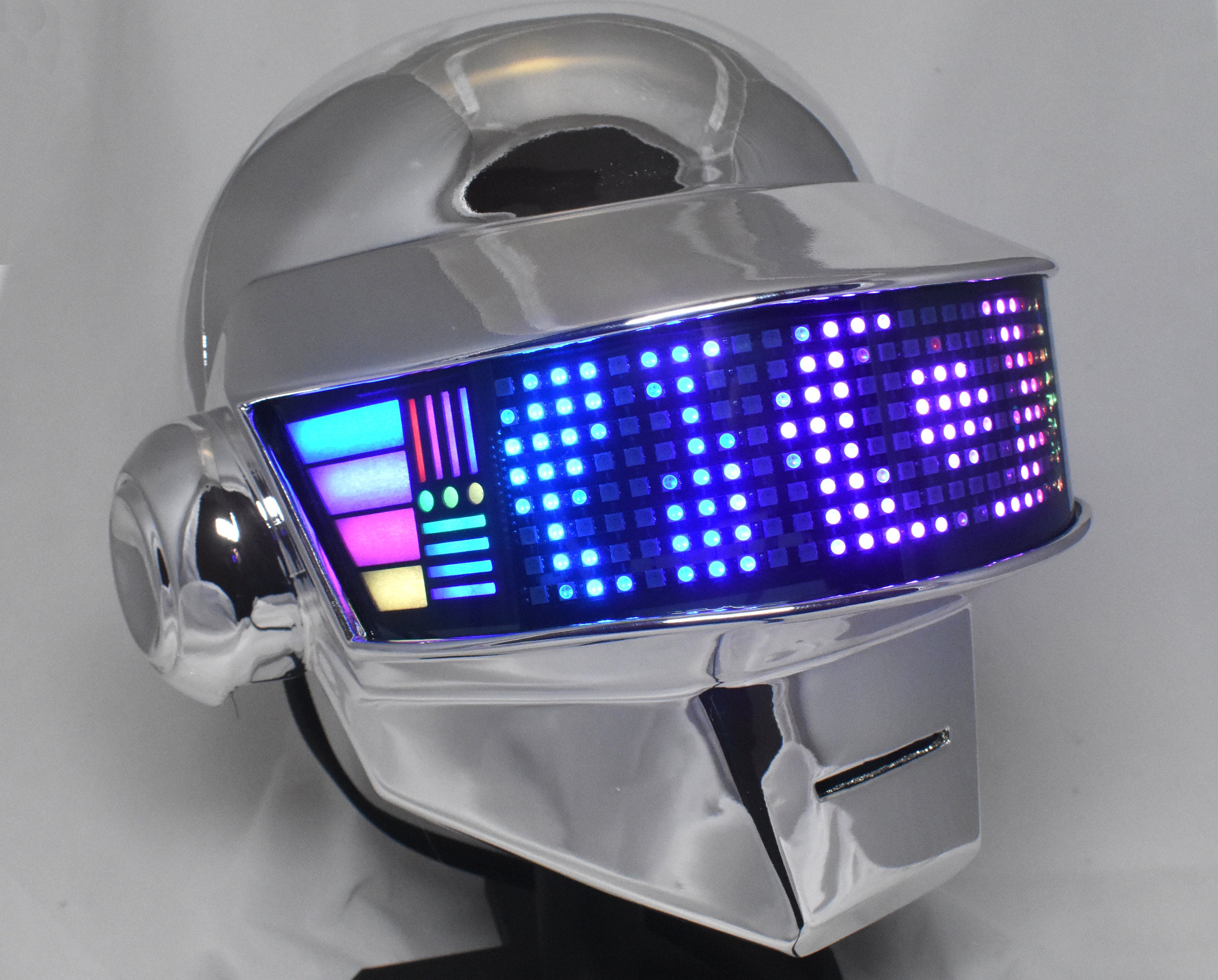 RGB Daft Punk Helmet Discovery Era - Thomas - Etsy RGB Daft Punk Helmet Discovery Era - Thomas - Etsy