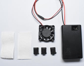 Single helmet cooling fan kit