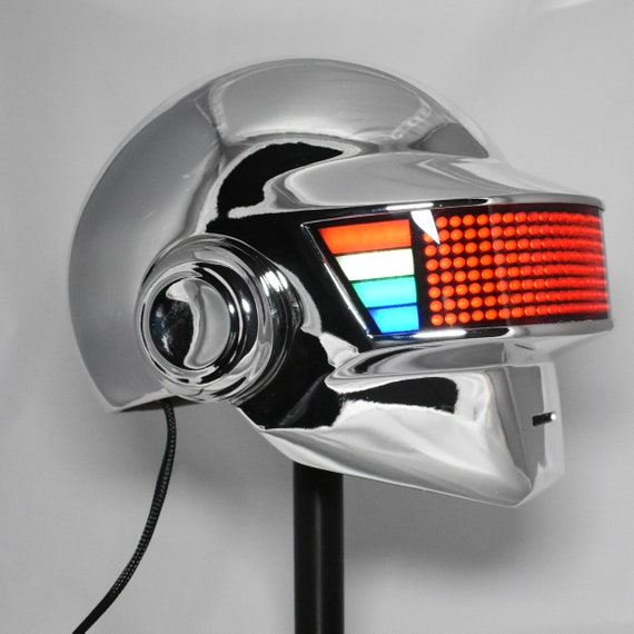 Daft Punk Helmet Discovery Era Thomas With Leds Chromed Etsy