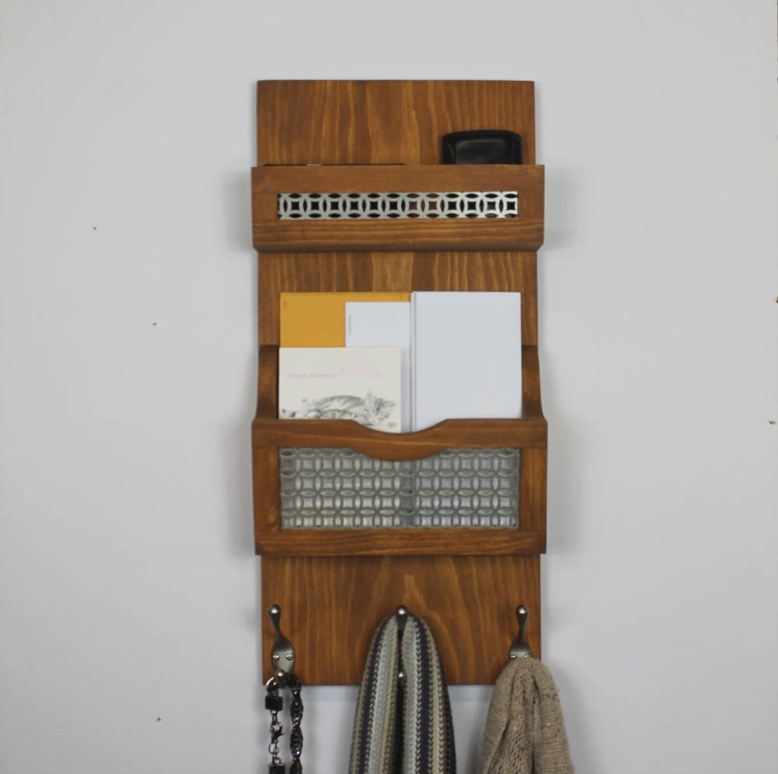 Entryway Organizer Mail Organizer Wall Organizer Key Etsy