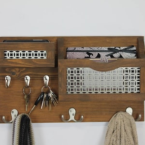 Entryway Organizer, Mail Organizer, Key Holder, Coat Rack, Ledge Shelf, Phone Storage Rack, Mail Holder