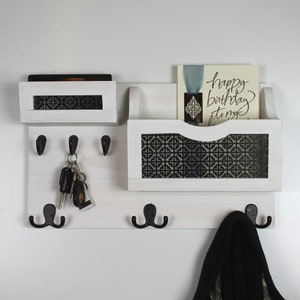 Entryway Organizer, Mail Organizer, Key Holder, Coat Rack, Ledge Shelf, Phone Storage Rack, Mail Holder