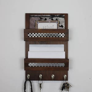 Entryway Organizer, Mail Organizer Wall Organizer, Key Holder, Coat Rack, Phone Storage Rack, Mail Holder