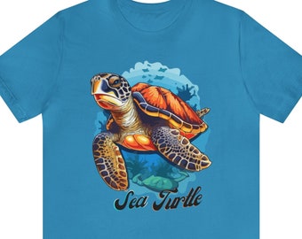 Sea Turtle Illustration T-Shirt: Ocean Lover Tee