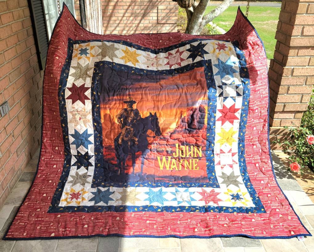 John Wayne Quilt/ Western Quilt/ the Duke/ Texas Quilt/ Father's Day