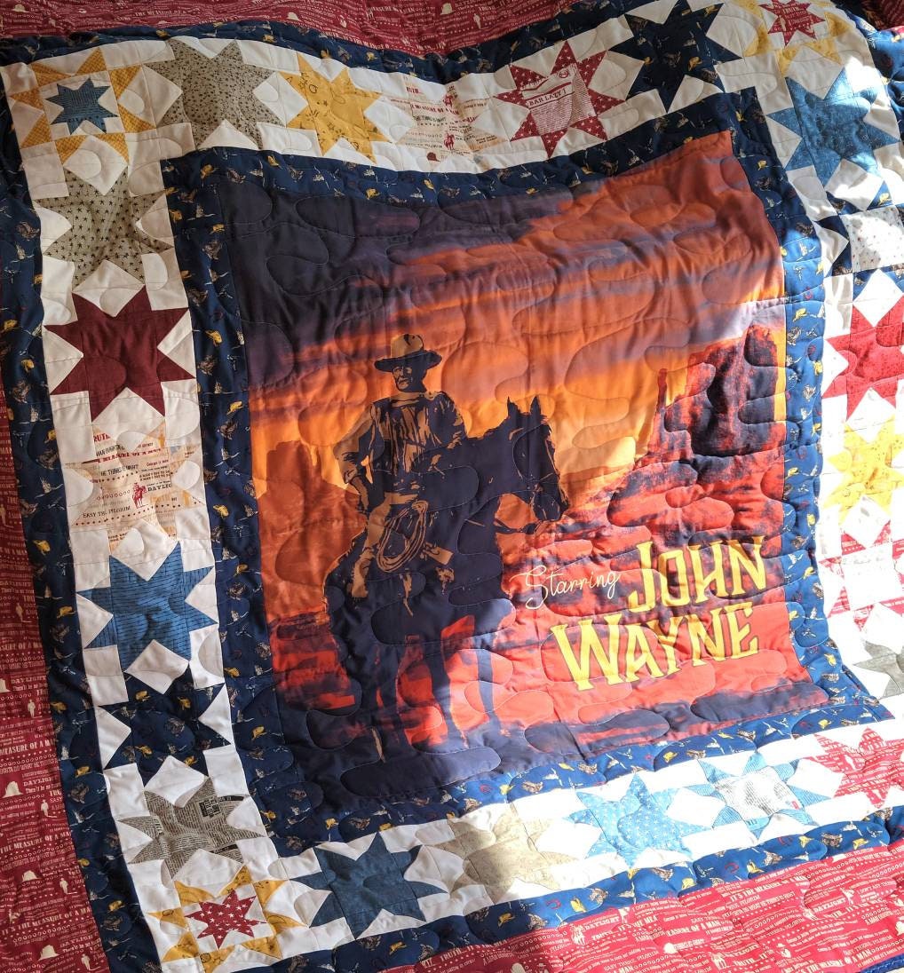 John Wayne Quilt/ Western Quilt/ the Duke/ Texas Quilt/ Father's Day