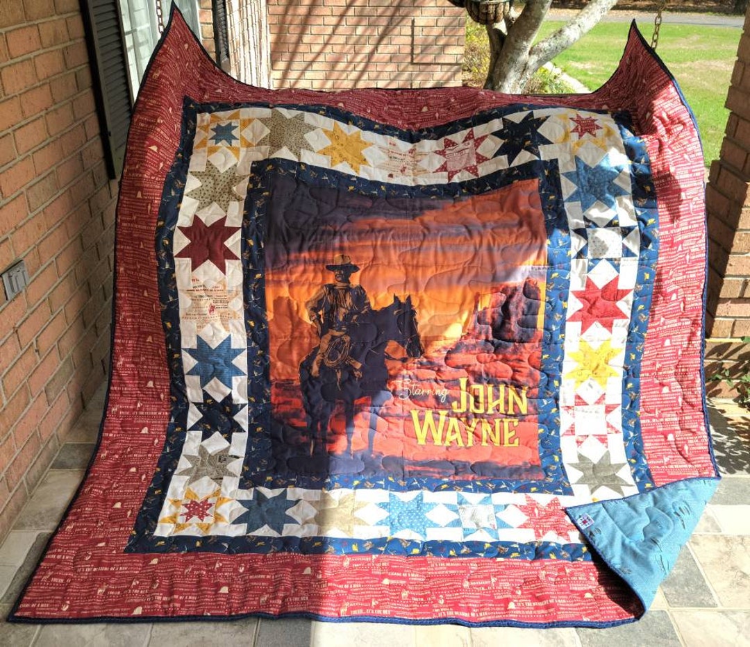 John Wayne Quilt/ Western Quilt/ the Duke/ Texas Quilt/ Father's Day