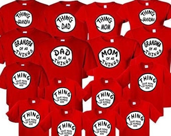 custom thing 1 and thing 2 shirts
