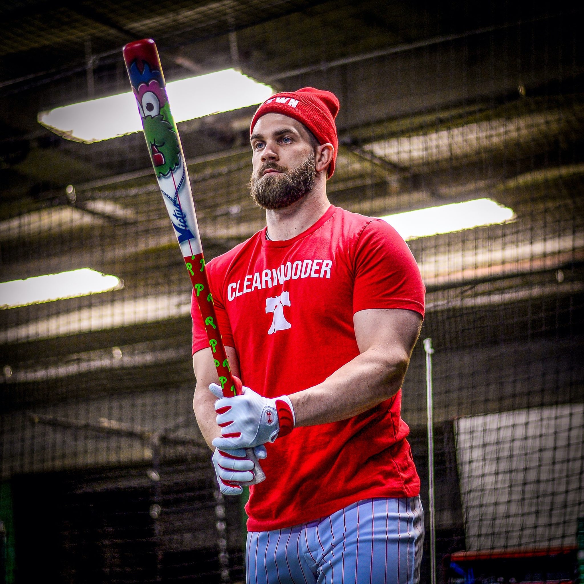 Clearwooder Shirt Wearing by Bryce Harper / Phillies -  Sweden