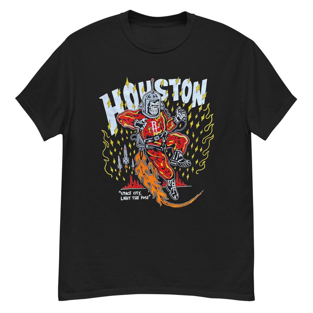 Warren Lotas Houston Rockets Space City,Light The fuse NBA T-Shirt