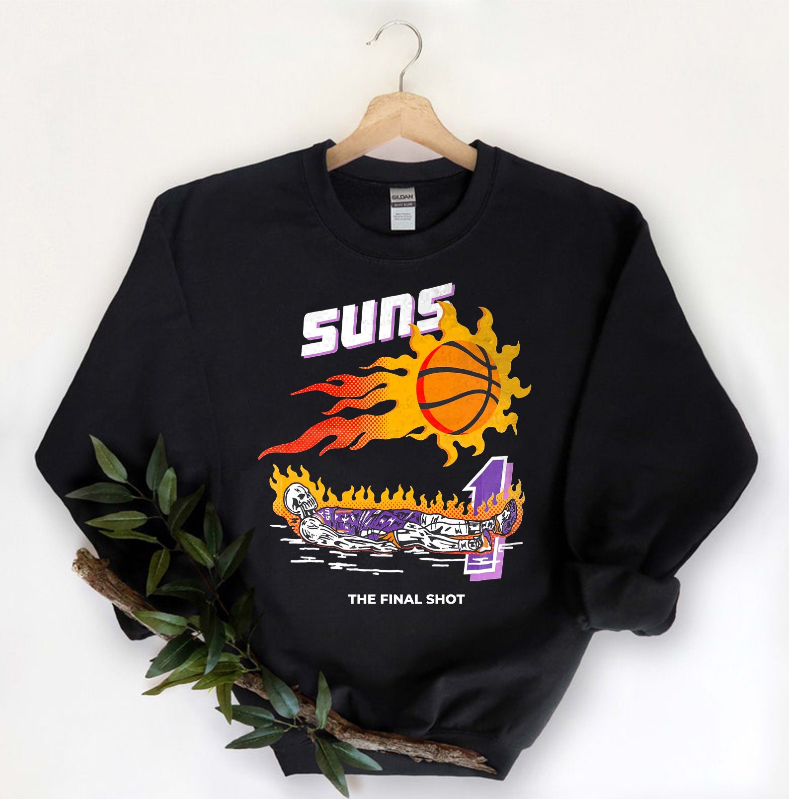 AUTHENTIC WARREN LOTAS WL DEVIN BOOKER PHOENIX SUNS FINAL SHOT TEE SHIRT  BLACK L