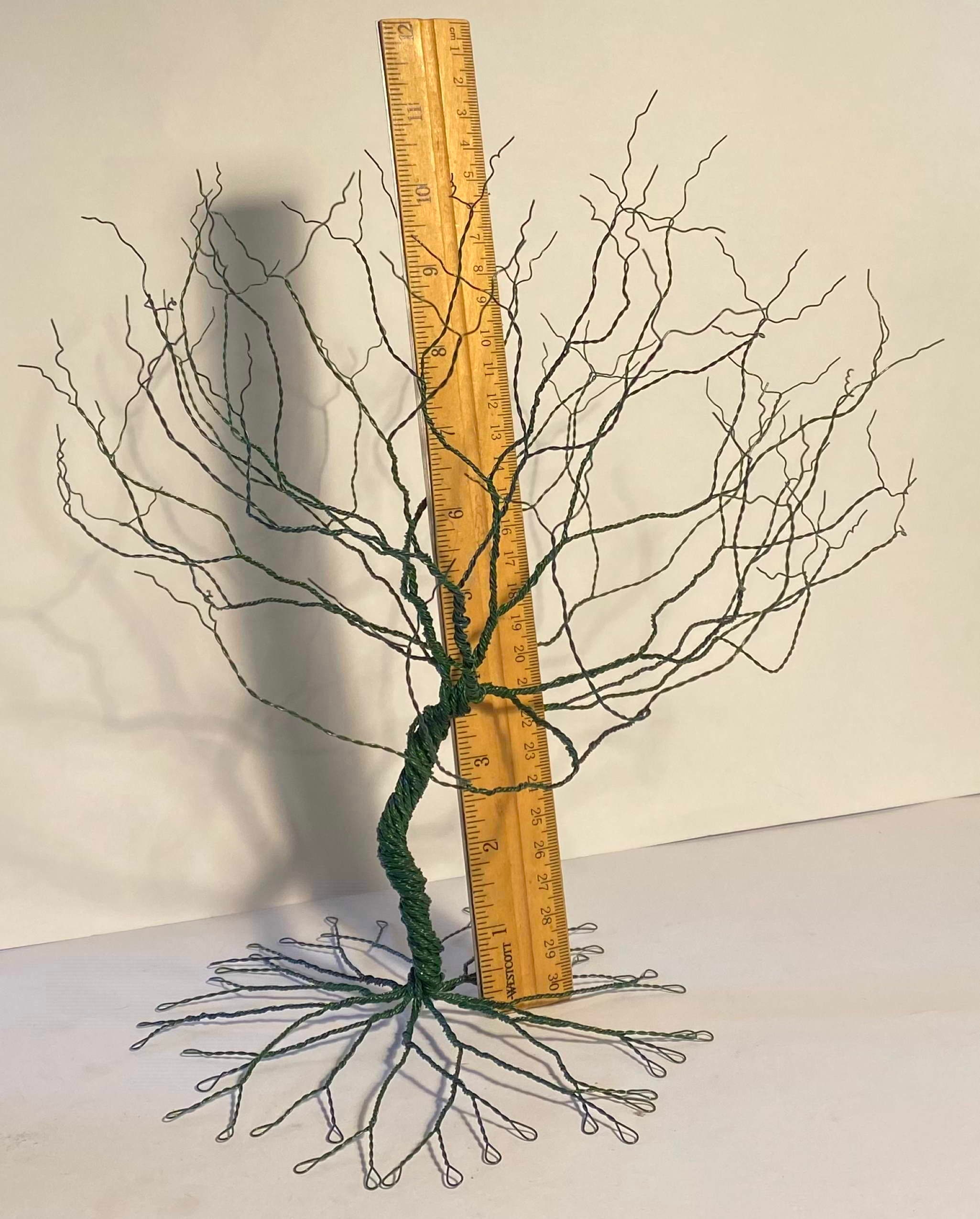 Two Tone Green Wire Tree Etsy