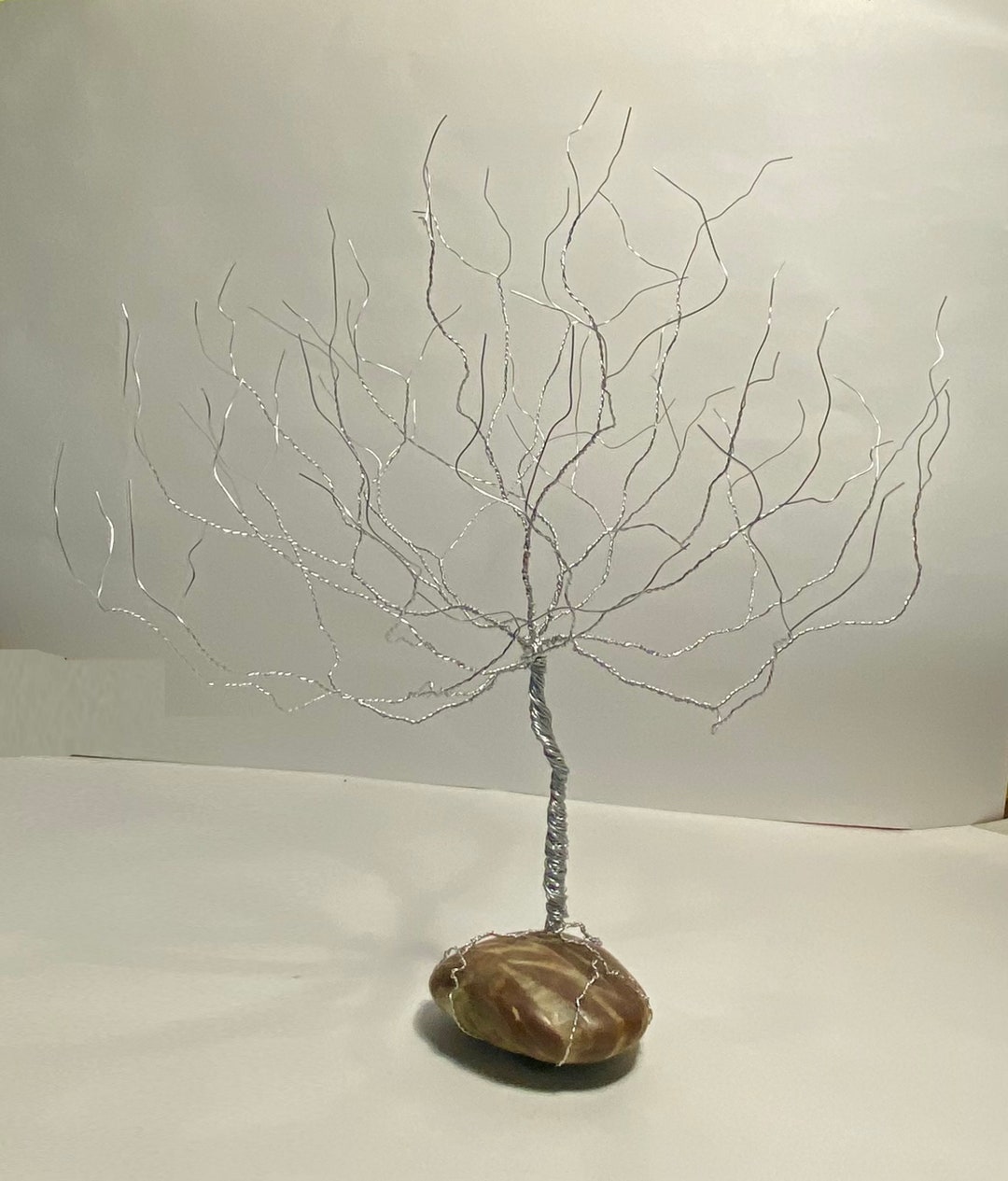 Hand Twisted Wire Tree on River Rock Etsy