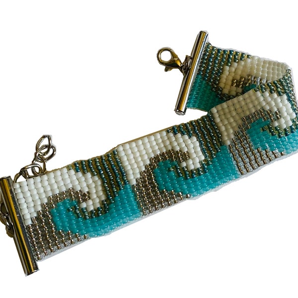 Blue - Handcrafted German Silver Bracelet 11