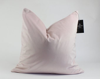 Light Baby Pink Velvet Pillow Cover