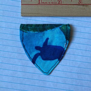 XXS Turtle bandana plus another- for cats or tiny dogs- slide bandannas onto collar Handmade in USA