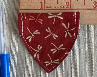 XXS Dragonflies bandana plus another- for cats or tiny dogs- slide bandannas onto collar Handmade in U.S.A.